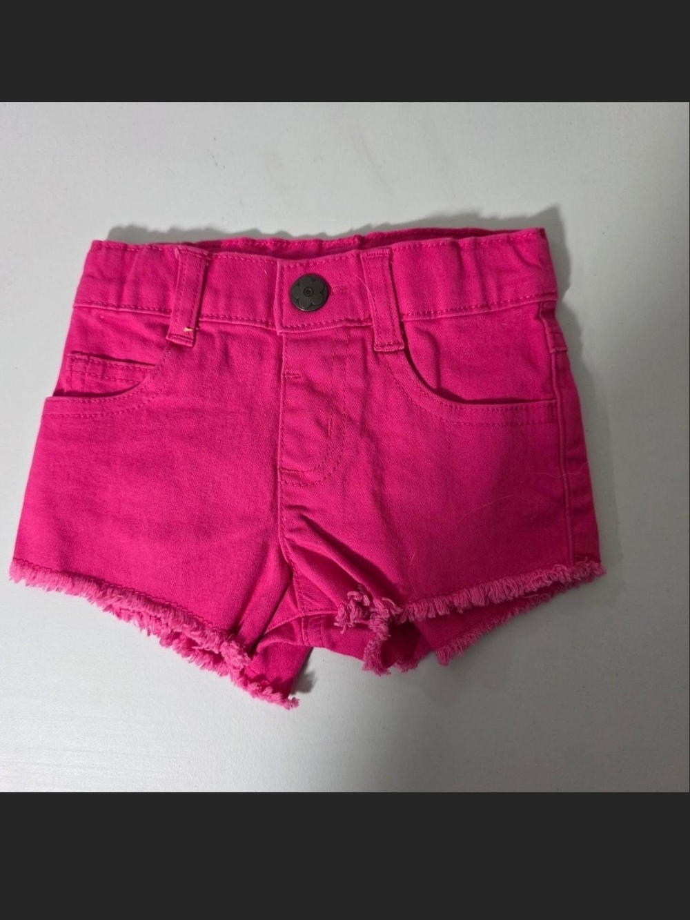 Garanimals Bright Hot Pink Frayed Hem Shorts